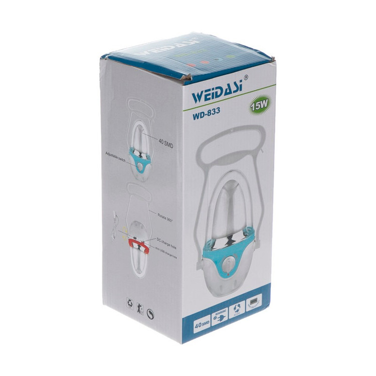 چراغ شارژی اضطراری فانوسی ویداسی مدل WD-833
