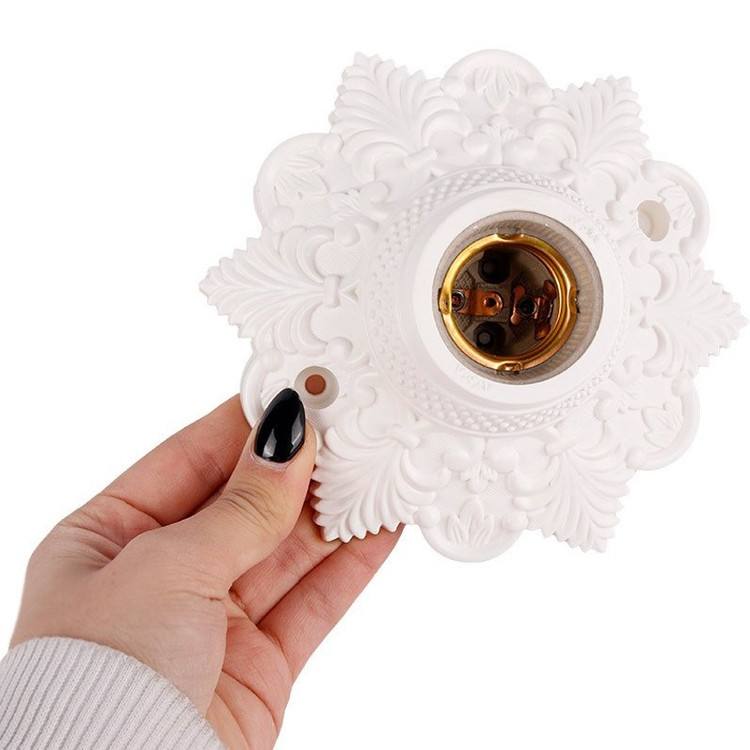 سرپیچ تزئینی دوکاره با طرح گل برای چراغ و روشنایی