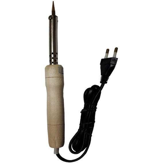 ابزار لحیمکاری هویه 100 وات دسته چوبی برند حرارت