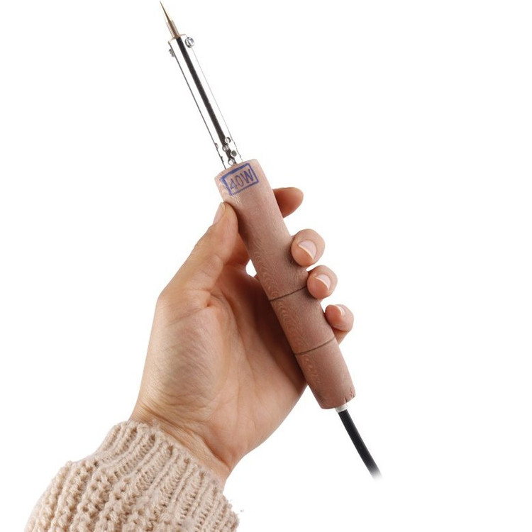 خرید هویه 40 وات دسته چوبی برای کارهای ظریف الکترونیکی