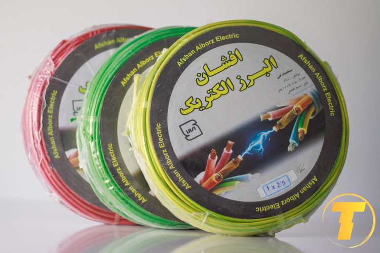 سیم برق افشان 1 در 2.5 آلومینیوم با روکش مس برند افشان البرز الکتریک