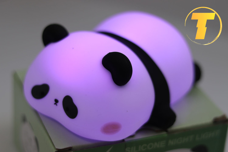 چراغ خواب پاندا مناسب برای اتاق کودک، قابل شارژ و ایمن
