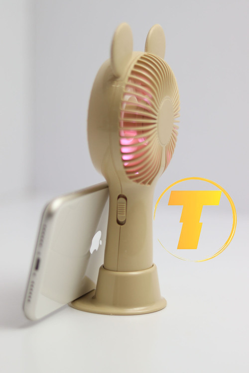 پنکه USB شارژی Summer مدل 933-160D در رنگ قهوه ای