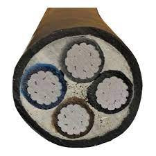 تصویر کابل برق مفتولی آلومینیومی 4 در 35 میلیمتر مربع — هادی یکپارچه و عایق مقاوم