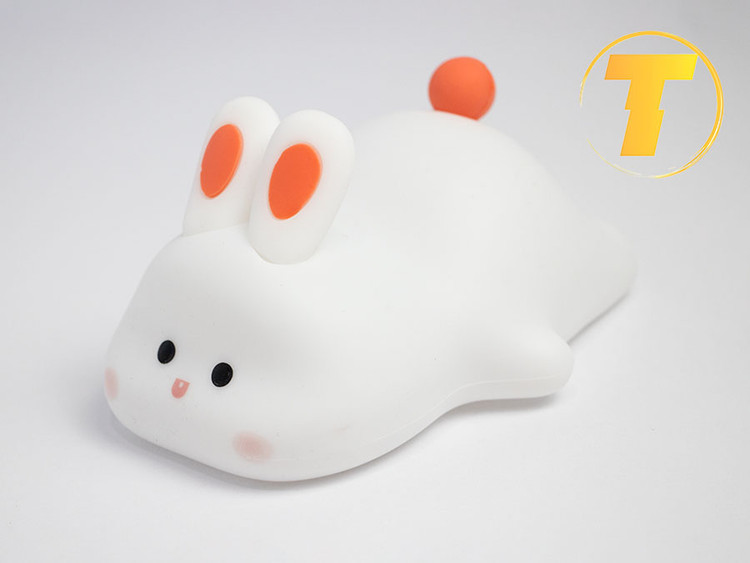 چراغ خواب طرح خرگوش خوابیده با نور آرام و قابلیت حمل آسان