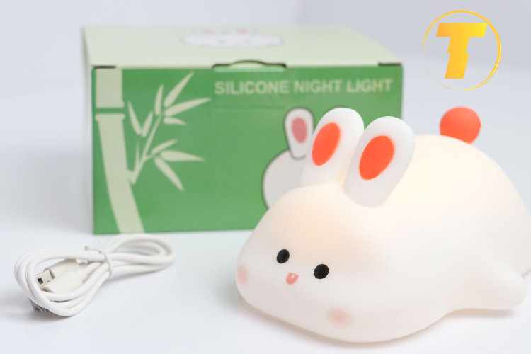چراغ سیلیکونی خرگوش خوابیده با طراحی دوستداشتنی و ایمن