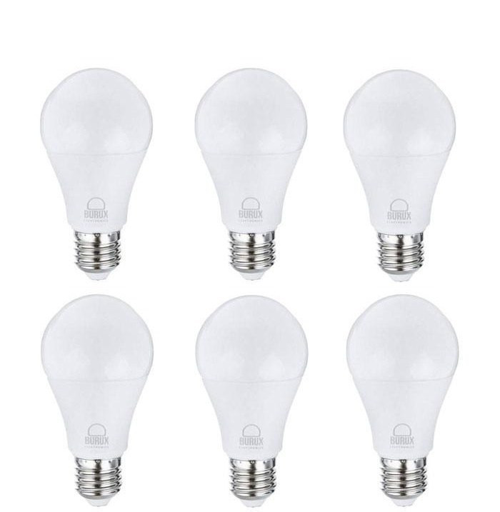 لامپ ال ای دی 10 وات A60 حبابی بسته 6 عددی با پایه E27 مناسب روشنایی خانگی