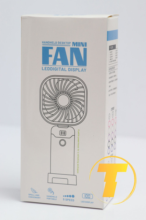 پنکه شارژی با پورت USB-C و کابل همراه