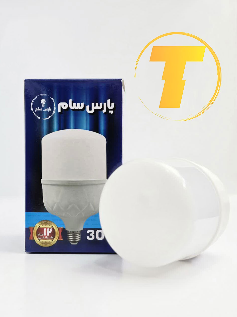 تصویر لامپ LED استوانه‌ای 30W با بدنه آلومینیومی نور یکنواخت