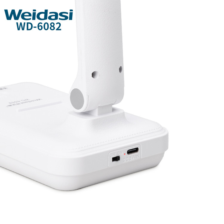 چراغ مطالعه رومیزی حرفهای WD-6082Q با باتری داخلی قابل شارژ و کابل تایپ C