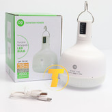 چراغ اضطراری شارژی مدل DP-7813C با نور مهتابی روشن در محیط داخلی