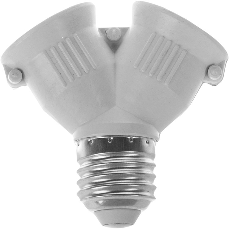 تبدیل سرپیچ لامپ ۱ به ۲ مدل 2E27-E27 با طراحی مقاوم