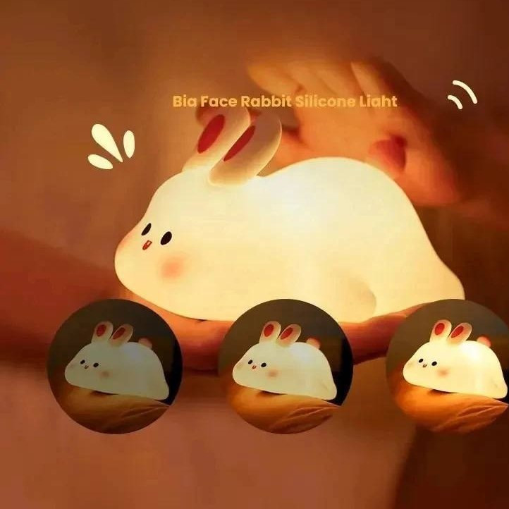 چراغ خواب خرگوش نرم و سیلیکونی با طراحی جذاب برای اتاق کودک