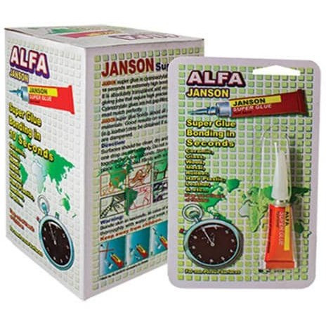 چسب قطرهای آلفا 3 گرم بسته 12 عددی - مناسب تعمیرات کوچک