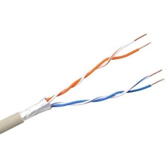 کابل تلفن دو زوج با محافظ فویل برای کاهش نویز و تداخل