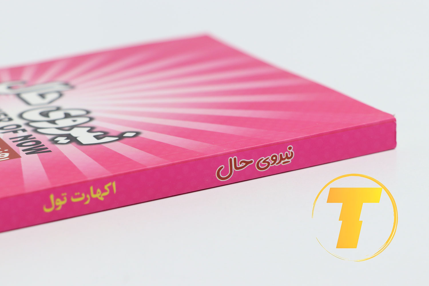 نمای هنری جلد کتاب نیروی حال با پس‌زمینه آرامش‌بخش