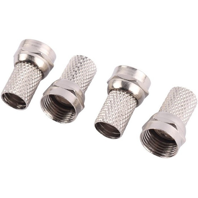 فیش رسیوری فلزی نقرهای F114 نمای جلو