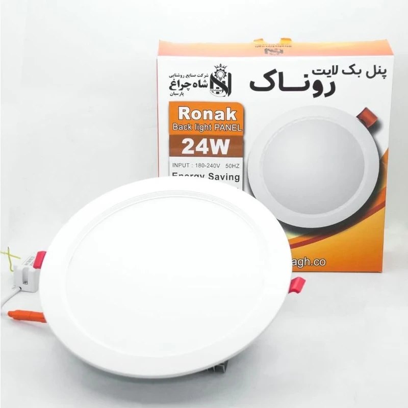 پنل ال‌ای‌دی 24 وات روناک، نصب توکار سقفی و دیواری، طول عمر 5000 ساعت