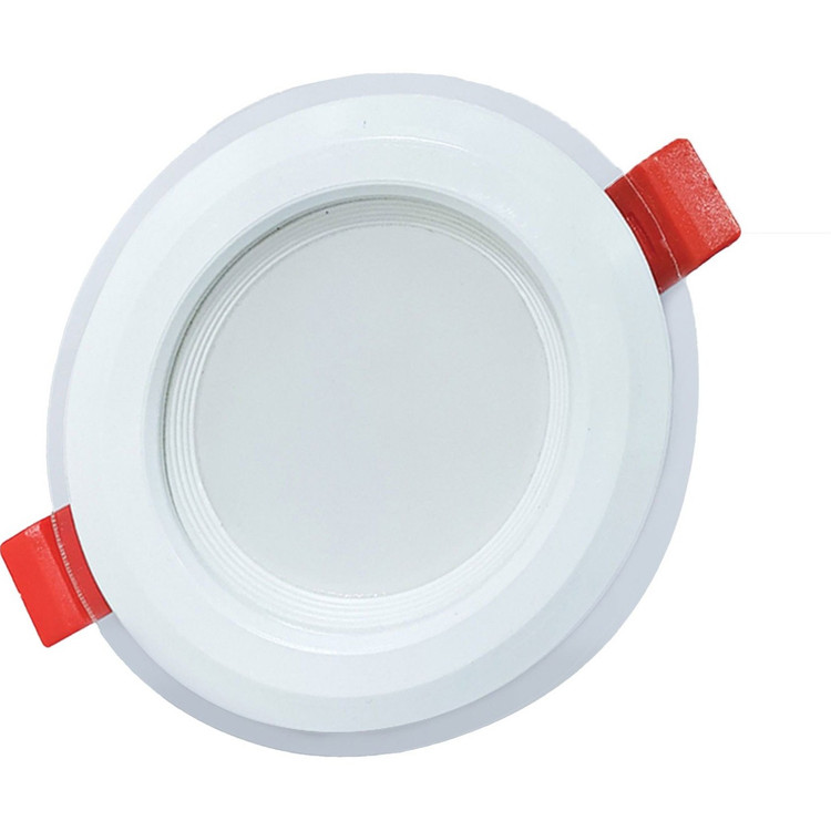 پنل گرد توکار رونیکا 12 وات دور شیشهای مهتابی - شاهچراغ