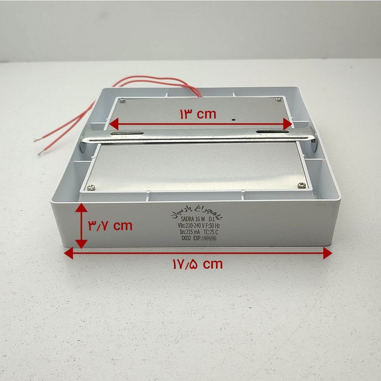 پنل مربع صدرا 16W مهتابی — نور یکنواخت برای آشپزخانه و راهرو