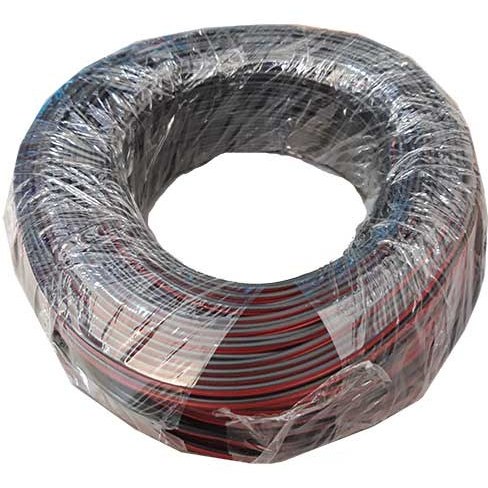 کلاف سیم باندی قرمز و مشکی 60 متر در نمای نزدیک