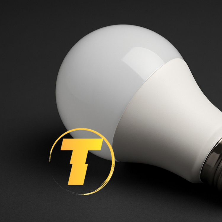 نمای نزدیک پایه E27 لامپ مهتابی LED پارسسام ۱۲ وات