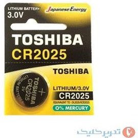باتری سکه‌ای TOSHIBA CR2025 3 ولت مناسب ساعت و ماشین‌حساب