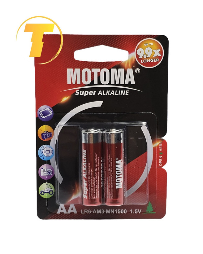 بستهبندی باتری MOTOMA AA 1.5 ولت با قابلیت استفاده طولانی مدت