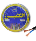 رول کابل برق افشان تمام مس 2×1.5 البرز کومش به طول 100 متر، نشاندهنده عایق سالم، روکش انعطافپذیر و هسته مسی فشرده
