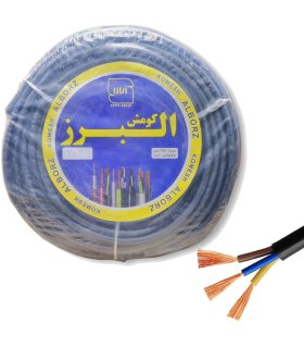 کابل برق افشان ۳ در ۶ تمام مس البرز کومش با روکش مقاوم و انعطاف‌پذیر، طول ۱۰۰ متر