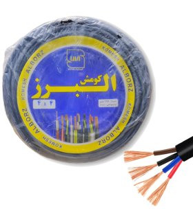 کابل برق افشان تمام مس ۴ در ۴ برند البرز کومش به طول ۱۰۰ متر مناسب نصبهای صنعتی و خانگی