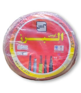 سیم برق افشان 1 در 4 البرز کومش رنگ قرمز، 100 متر