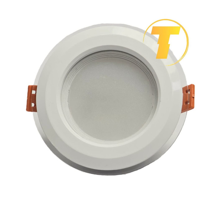 تصویر پنل LED توکار گرد 9 وات شاهچراغ مدل رونیکا، چراغ سقفی کممصرف با بدنه سفید و نور ملایم برای فضاهای خانگی و اداری