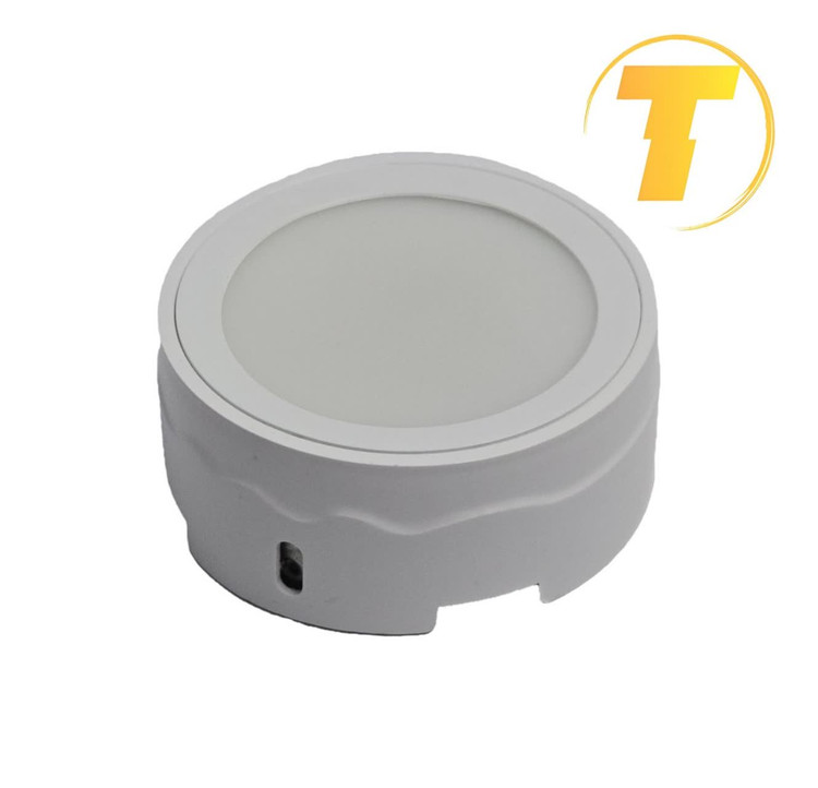 صویر پنل LED روکار گرد 7 وات شاهچراغ مدل روژان، چراغ سقفی کممصرف با بدنه سفید و نور طبیعی برای روشنایی منزل و ادارات