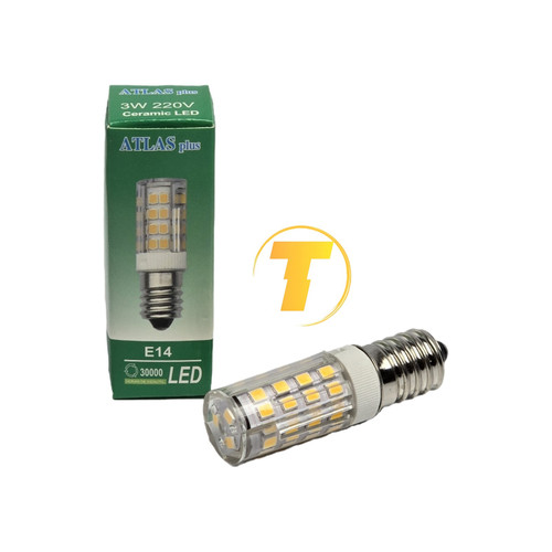 لامپ یخچالی 3 وات E14 آلتاس پلاس سرامیکی، نور آفتابی 350 لومن، 220 ولت، بدون جیوه