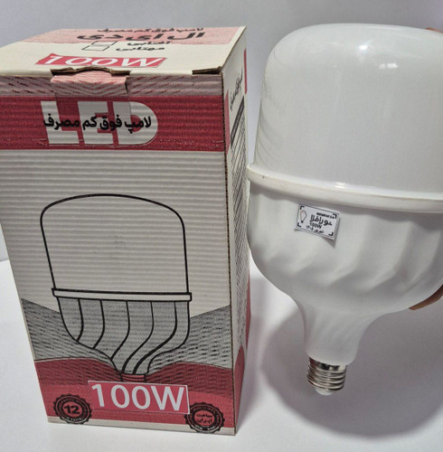 لامپ LED 100 وات مهتابی نور سفید نور افزا؛ مناسب مصارف خانگی، اداری و فروشگاهی