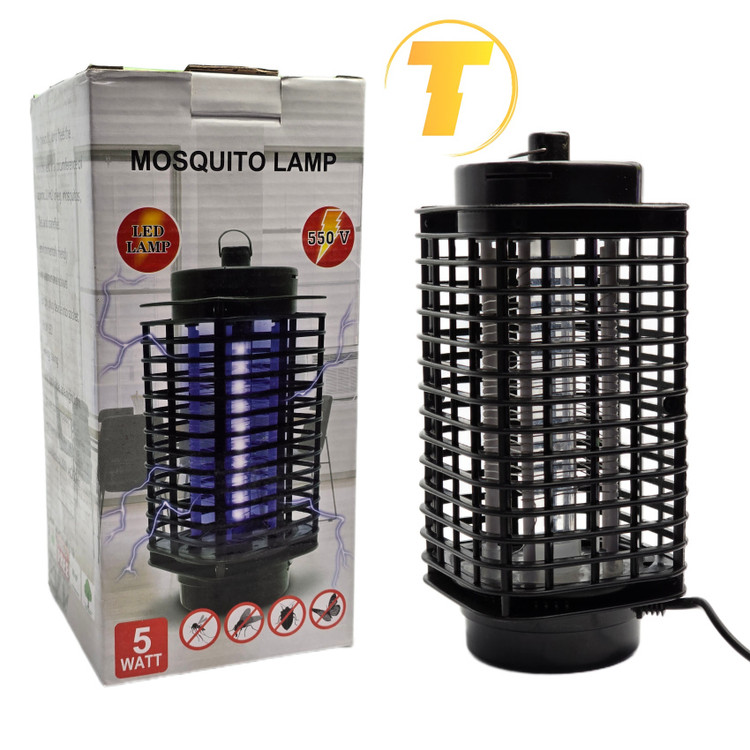 نمای کلی حشره کش برقی استوانه ای و جعبه ی آن