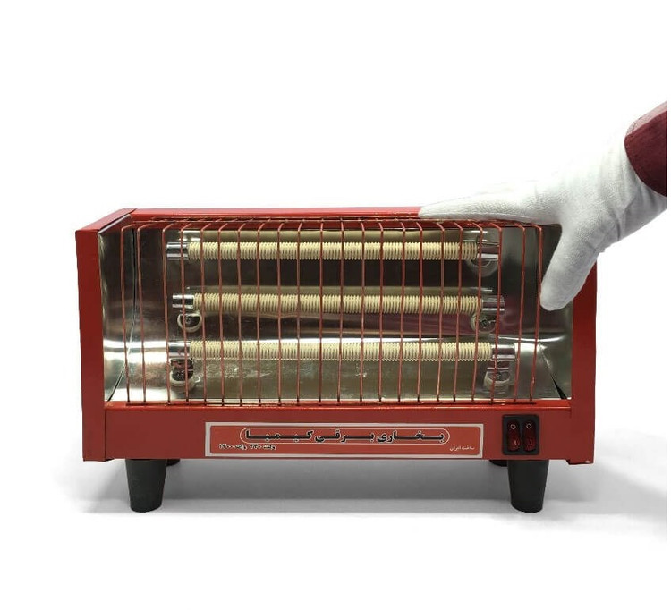 بخاری اخوان فرید 1200 وات با قاب فلزی و المنتهای داخلی