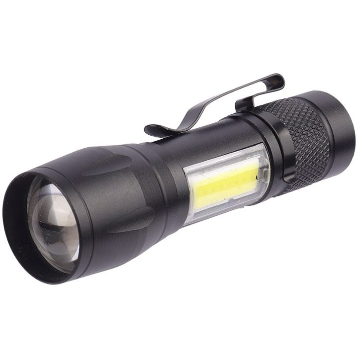 چراغ قوه پلیس چندکاره قابل شارژ با نور سفید و بدنه مقاوم