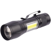 چراغ قوه پلیس چندکاره قابل شارژ با نور سفید و بدنه مقاوم