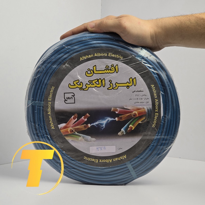 کابل افشان انعطاف‌پذیر 1 در 6 مناسب سیم‌کشی توکار و نصب وسایل برقی سبک