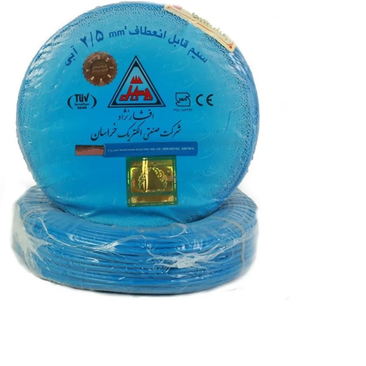 نمای نزدیک سطح مقطع سیم افشان تکرشته 2.5 خراسان افشارنژاد