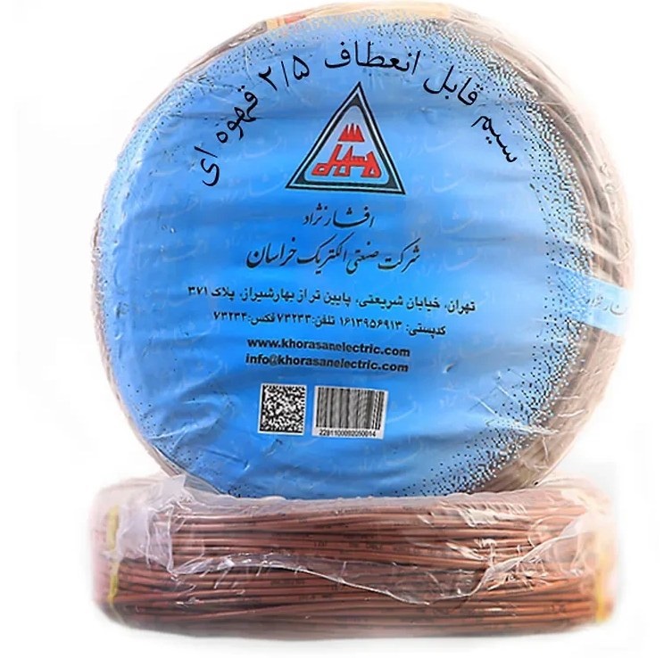 بسته‌بندی و برچسب مشخصات رول ۱۰۰ متری سیم افشان