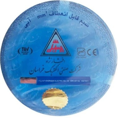 نمای نزدیک هادی تمام مس رشتهای سیم ۶ میلیمتر مربع