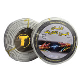 صویر سیم سفید نایلونی 2×0.5 افشان البرز الکتریک در حلقه 90 متری