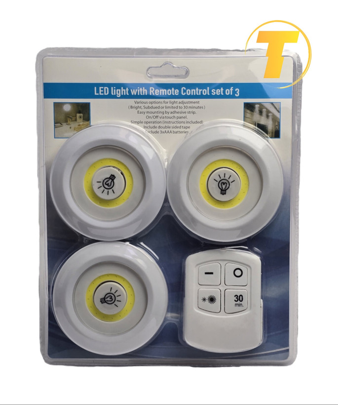 چراغ سقفی اضطراری باتری خور سه تکه با نصب چسبی آسان