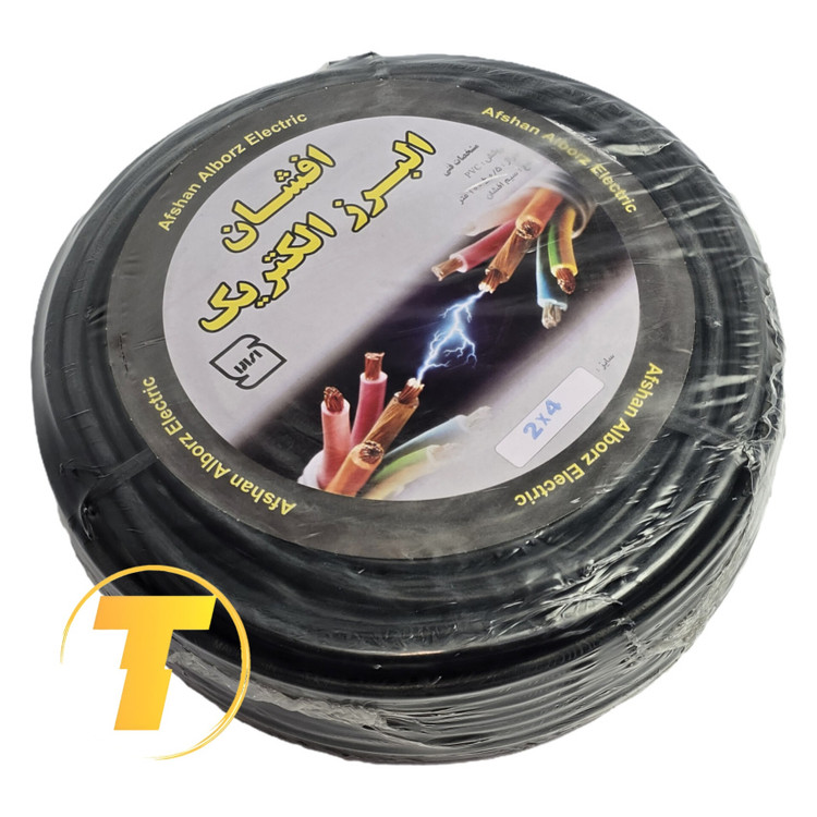 کابل برق افشان CCA دو رشته برای روشنایی و پریزهای سبک در واحدهای مسکونی