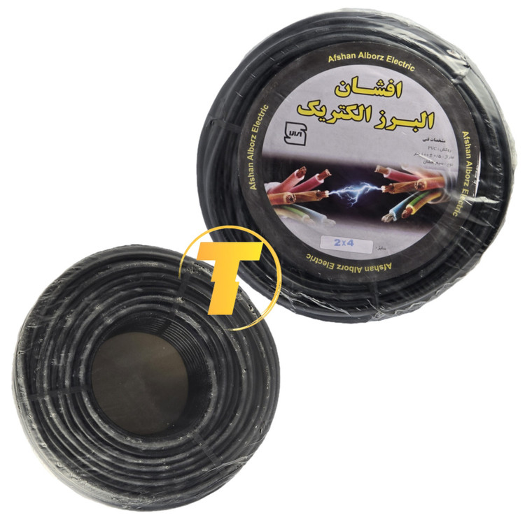 روکش PVC کابل برق افشان دو رشته 4 میلیمتر افشان البرز الکتریک