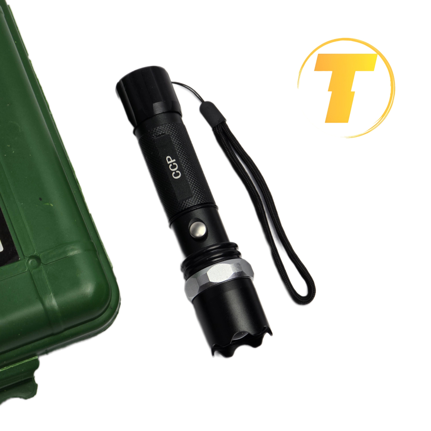 چراغ قوه شارژی BRILLANTE TORCIA LED با بدنه آلومینیوم ، ضدآب، زوم‌دار و فوق‌العاده پرنور