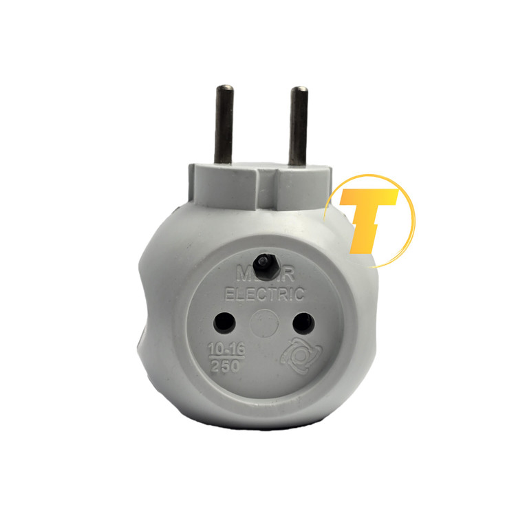 تصویر سه راهی توپی مهر الکتریک 250 ولت 10-16 آمپر مناسب استفاده روزمره در خانه و محل کار